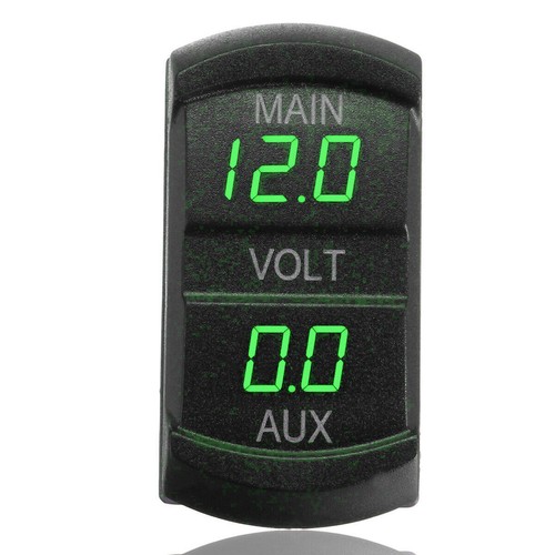 Volt Meter Dual Battery Monitor LED Digital Car Boat Voltage Marine Gauge 12-24V - Picture 10 of 12