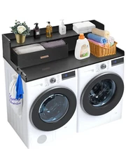 Washer Dryer Countertop 54x27" Laundry Topper Cover with 2 Drawers & Shelf
