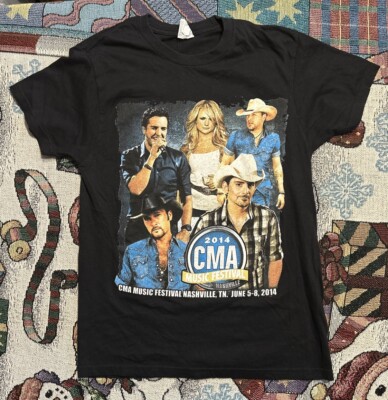 2014 CMA Music Festival Black Promo T Shirt Front And Back Print