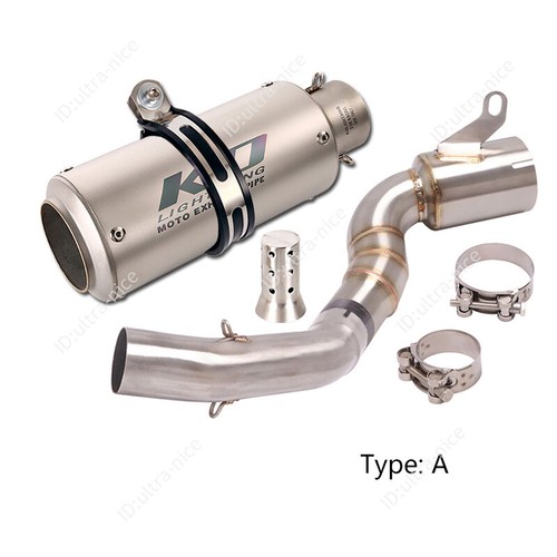 Tubo de enlace de escape medio modificado 51 mm punta silenciadora para Duke 390 250 RC390 2021-2023 - Imagen 7 de 13