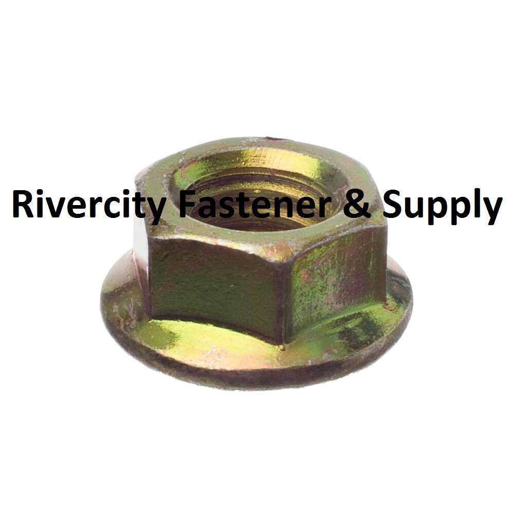 M8 Flange Nuts AMZ 25 Pcs M8-1.25 Hex Flange Nuts - 10mm Hex 13mm O.D Yellow Zinc Plated Metric Flange Nuts 25 Pack - Foto 4