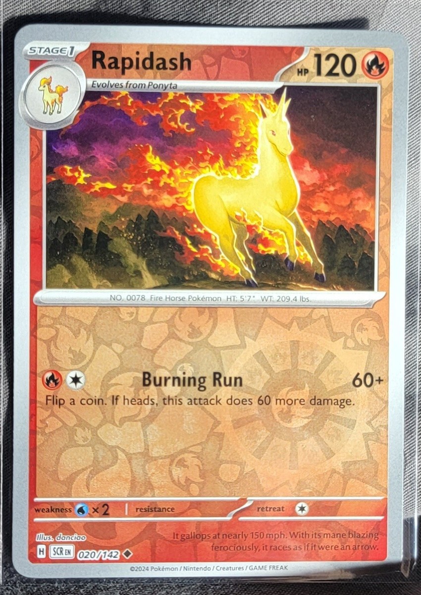 Pokemon TCG Card Rapidash 020/142 S&V Stellar Crown Uncommon