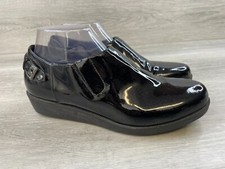 Cole Haan Shoes Women's US 8B Black Patent Leather Slip-On Wedge Loafer Shoes