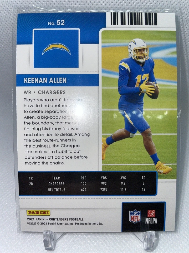 2021 Contenders Keenan Allen SEASON TICKET SPARKLE Stardust CASE HIT #52 - Image 2 of 2