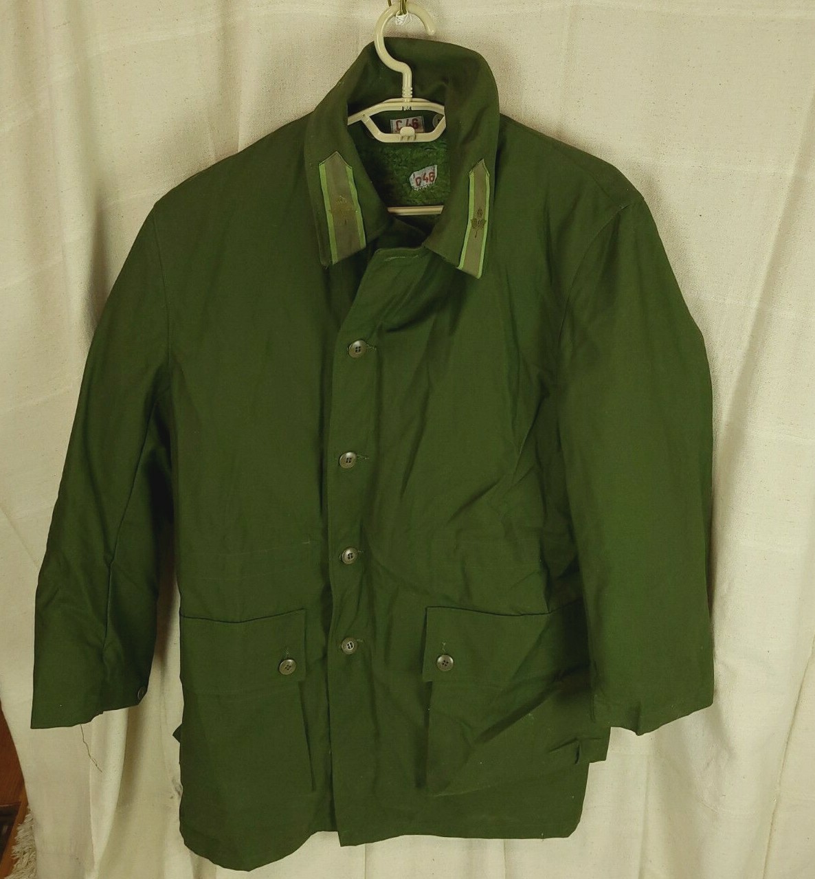 Vintage Swedish Military C46 Army Field Coat 1983 with Button-In