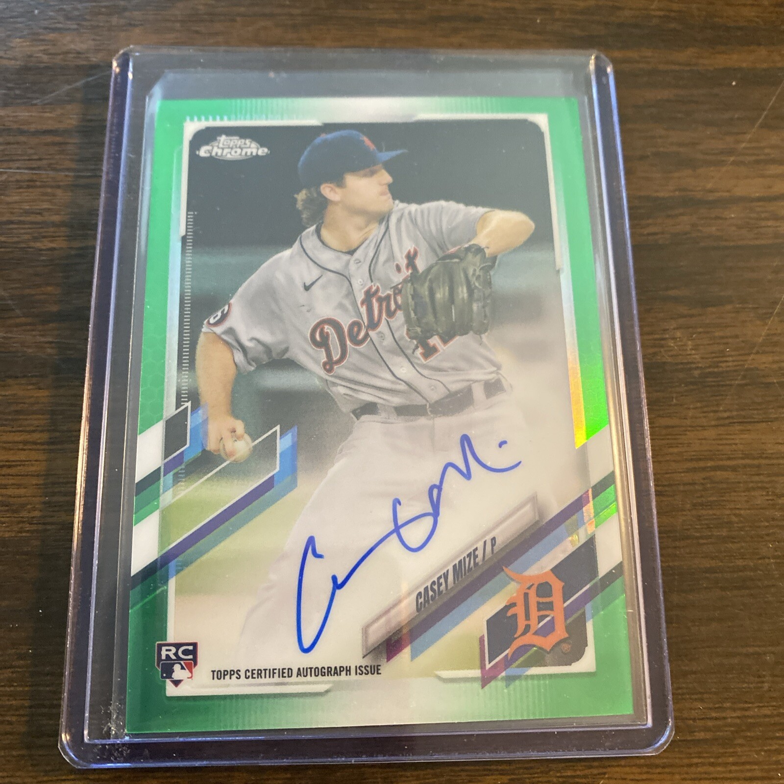 2021 Topps Chrome - Casey Mize Rookie Autographs Green Refractor /99 #RA-CM