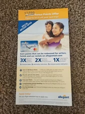 ALLEGIANT AIRLINE ADVERTISING CARD SUNSEEKER RESORT CHARLOTTE HARBOR