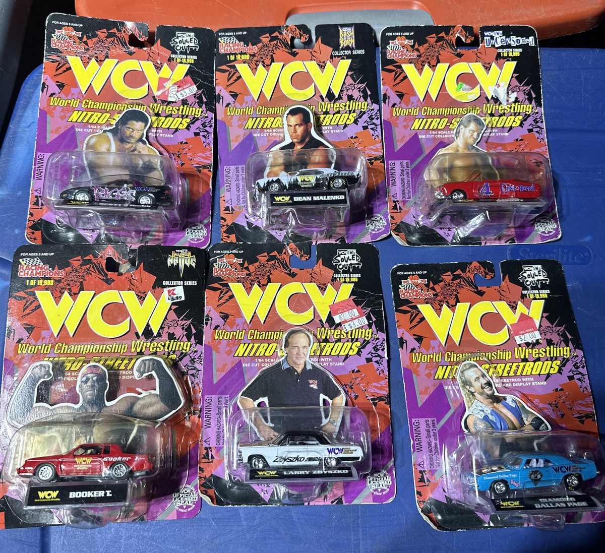 Racing Champions WCW Chris Benoit, DDP, Malenko, Zbyszko, Booker T
