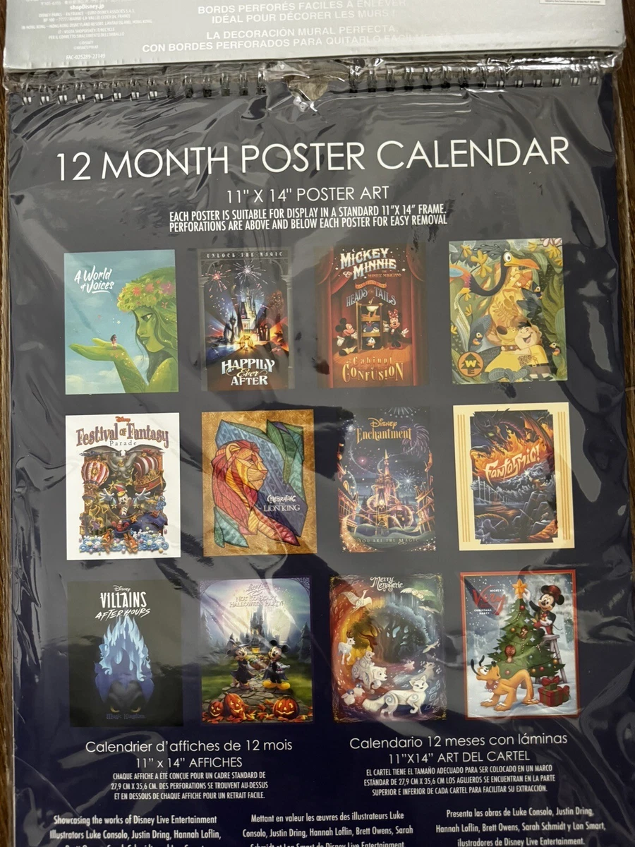 2024 wall calendar, Disney Villains Calendrier mural