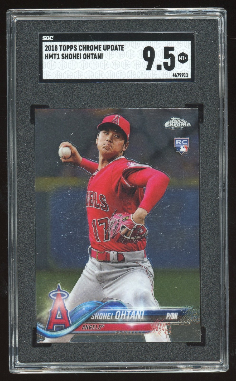 SHOHEI OHTANI 2018 TOPPS CHROME UPDATE BASEBALL #HMT1 ROOKIE CARD SGC 9.5