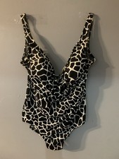 Miraclesuit Sonatina Go Boldly Animal Print Wireless One Piece Swimsuit Size 18