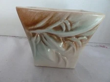 Vintage McCoy Brown & Blue/Green Lily Bud Pinecone Jardinièr Planter