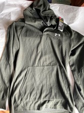 Under Armour Infrared Coldgear Hoodie Pullover New Men Small Dark Green