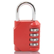 4-Digit Combination Padlock for School Gym Sports Locker Fence Toolbox Case