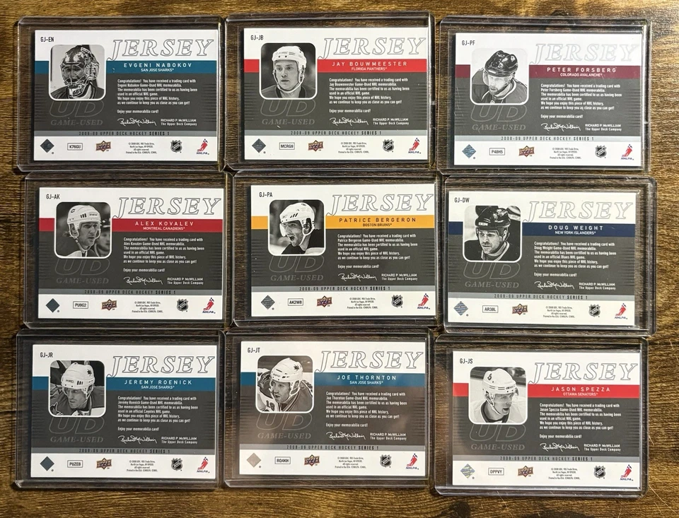 2008-09 Ud Game Jersey Lot Of 19 Foto 2 de 4