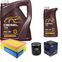 SCT Inspektionspaket 6L Mannol Diesel TDI 5W-30 FüR Audi Cabriolet 2.6 2.8 A6