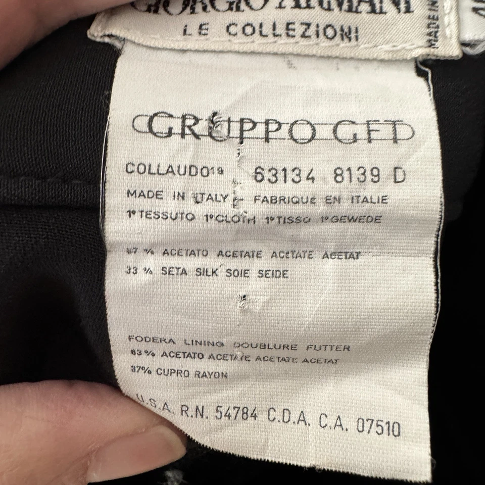 Calça Giorgio Armani Colezzioni de seda perna larga 12 - Imagem 4 de 4