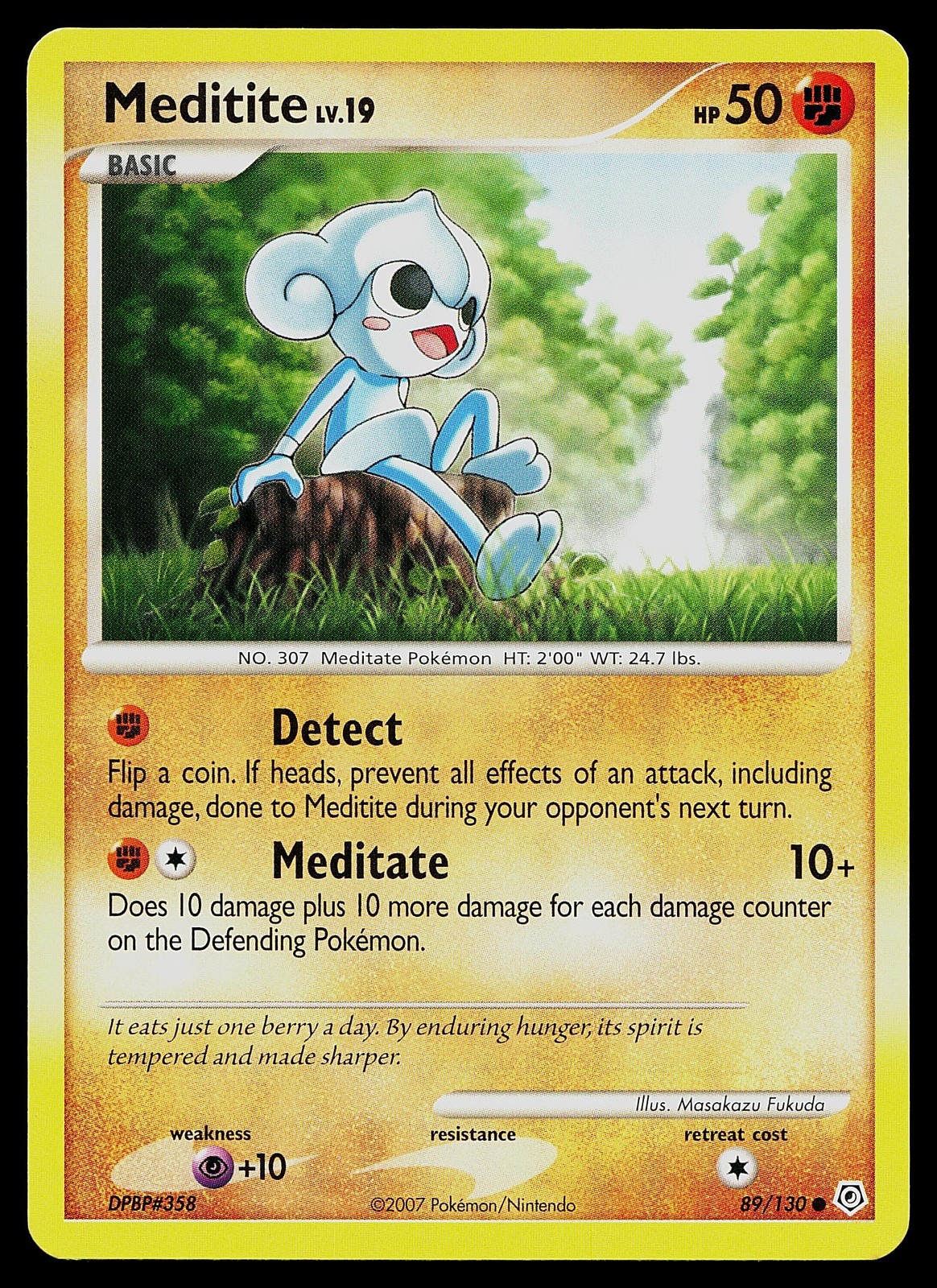 Pokemon Diamond and Pearl 89/130 Meditite Pokemon Card