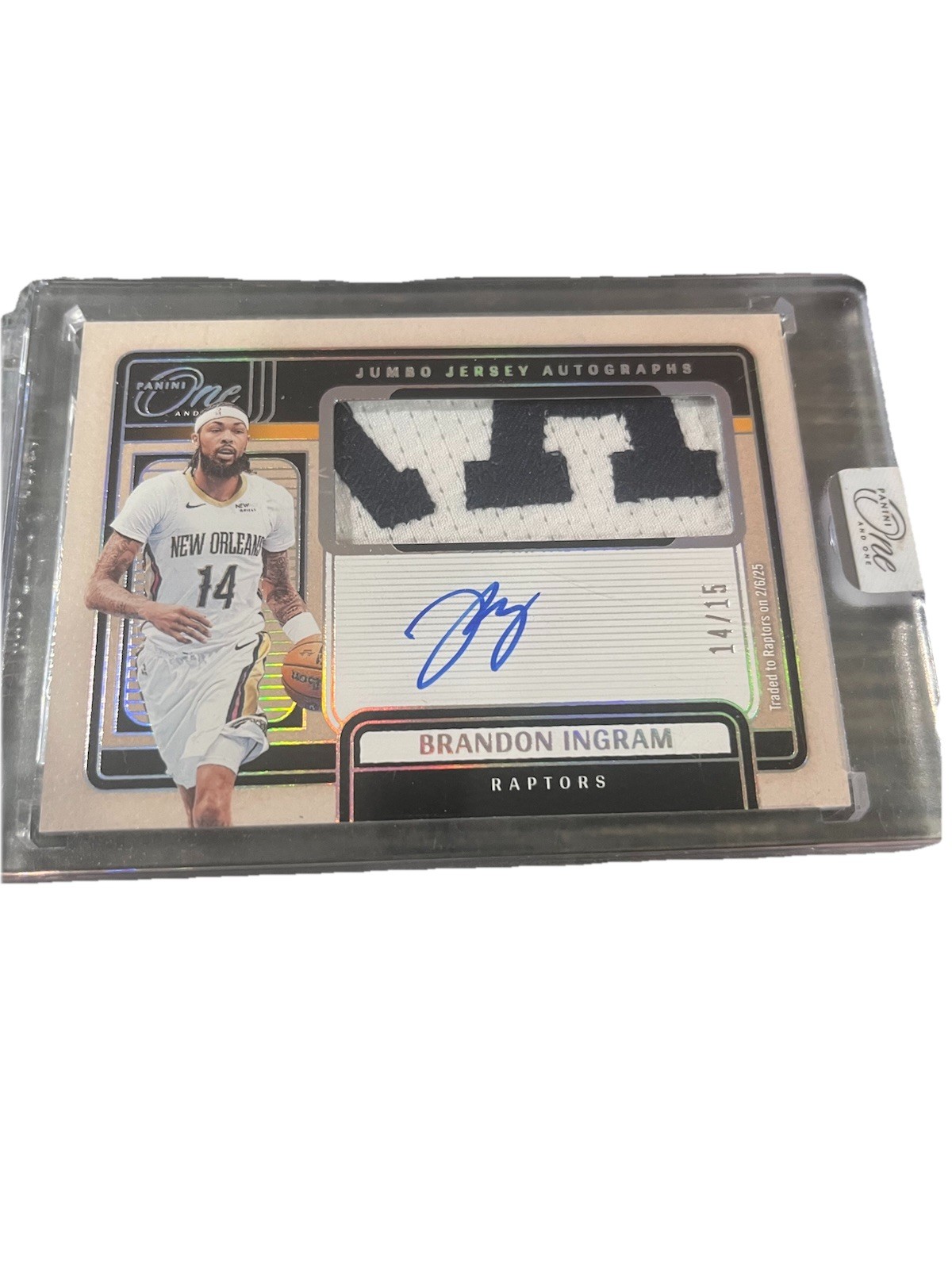 2024-25 Panini One and One Brandon Ingram Jumbo Jersey Auto  #JJA-ING 14/15