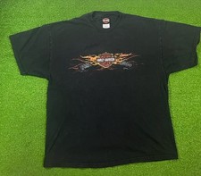 VTG Harley Davidson Shirt XL Tribal Flames Made in USA Las Vegas “living Legend”