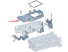 Couvercle de boîtier de filtre à air MB C W204 Partie supérieure A6510940206