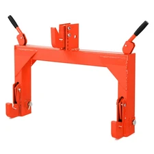 3 Pt Quick Hitch for Cat 1 & 2 Tractors Attachments 2" Receiver 3000LB Orange