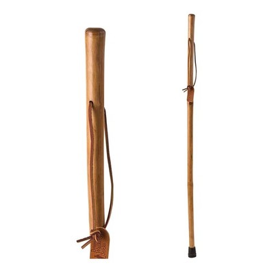 Mabis Healthcare Brazos Iron Bamboo Rustic Walking Stick, 58 Inch Height, Red