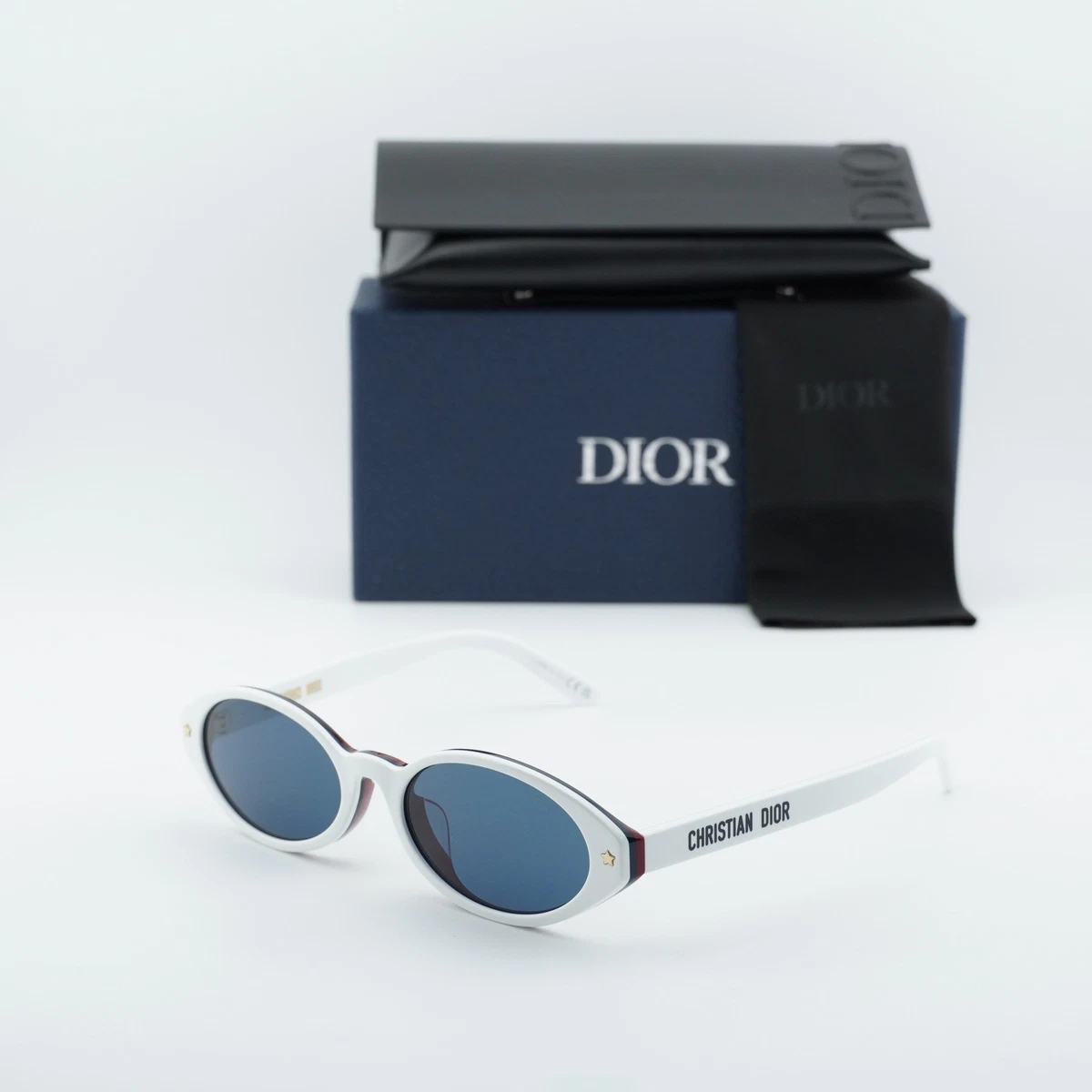 Dior White Oval Sunglasses for Women for sale | eBay