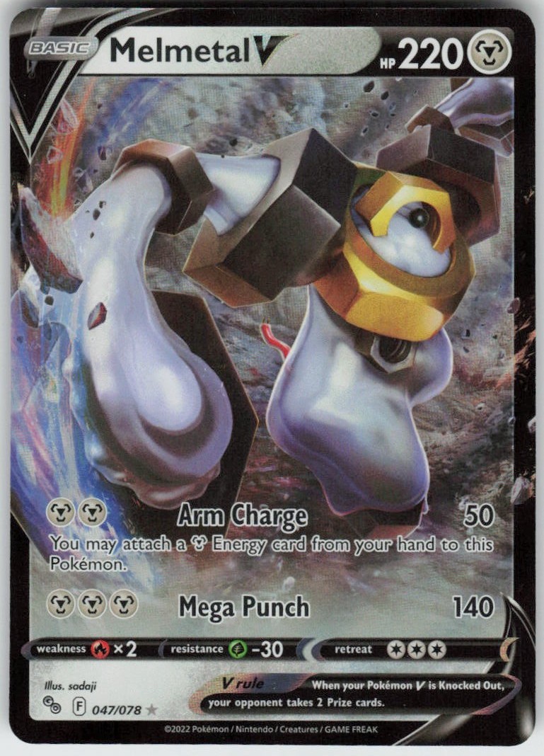 Melmetal V 047/078 V Rare Pokemon GO Near Mint