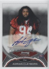 2011 Bowman Sterling Auto Adrian Clayborn #BSA-AC Auto 0v3