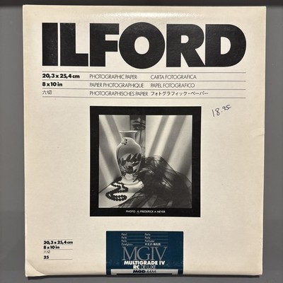 Ilford MGIV Multigrade IV RC Deluxe Pearl Photographic Paper 8x10 25 Sheets New
