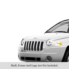 For Jeep Compass 2007-2010 APG 7-Pc Black 8x6 mm Horizontal Billet Main Grille