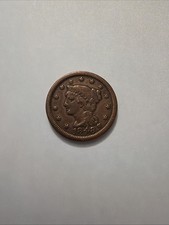 1848 Coronet Braided Hair Large Cent
