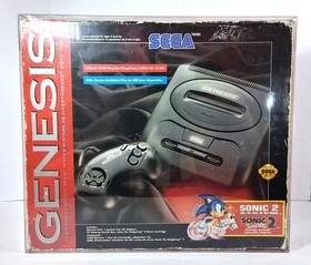 Sega Genesis Model 2 MK-1631 Console Comlete In Box Sonic 2 System Tested