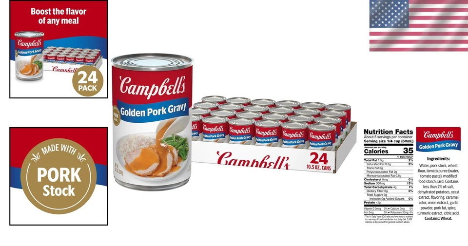 Molho de porco dourado Campbell's, 10,5 oz, pacote com 24 - Imagem 2 de 4