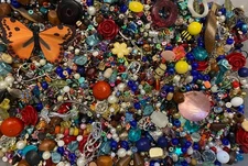 1LB Destash/Bead Soup/Mystery Bag/Mixed Lot Craft Beading 