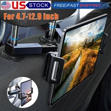 360° Car Back Seat Headrest Mount Tablet Holder for iPad Phone Samsung 4.7-12.9"