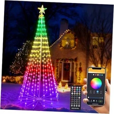 9FT Smart RGB Christmas Cone Tree, 460 LED Lighted Artificial Tree 8ft 10in