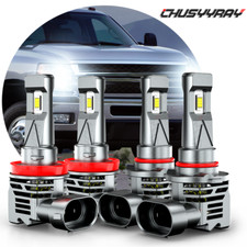 4x 9005 H11 Combo LED Headlight High Low Beam Bulbs Kit 6000K Super White Bright