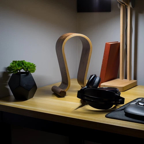 Audiophile High-end Wooden Headphone Stand Display Tabletop Holder for Headsets - Picture 5 of 12