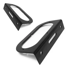 (2) 60720 Black Painted Metal Brackets For 6" Oval Lights