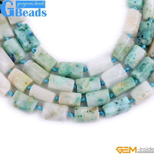 Natural Assorted Gemstone Faceted Tube Column Beads for Jewelry Making 8x12mm - Picture 47 of 192