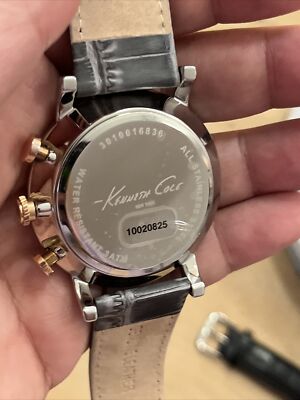 Kenneth Cole New York Series Chronograph Leather Strap Men display picture 1