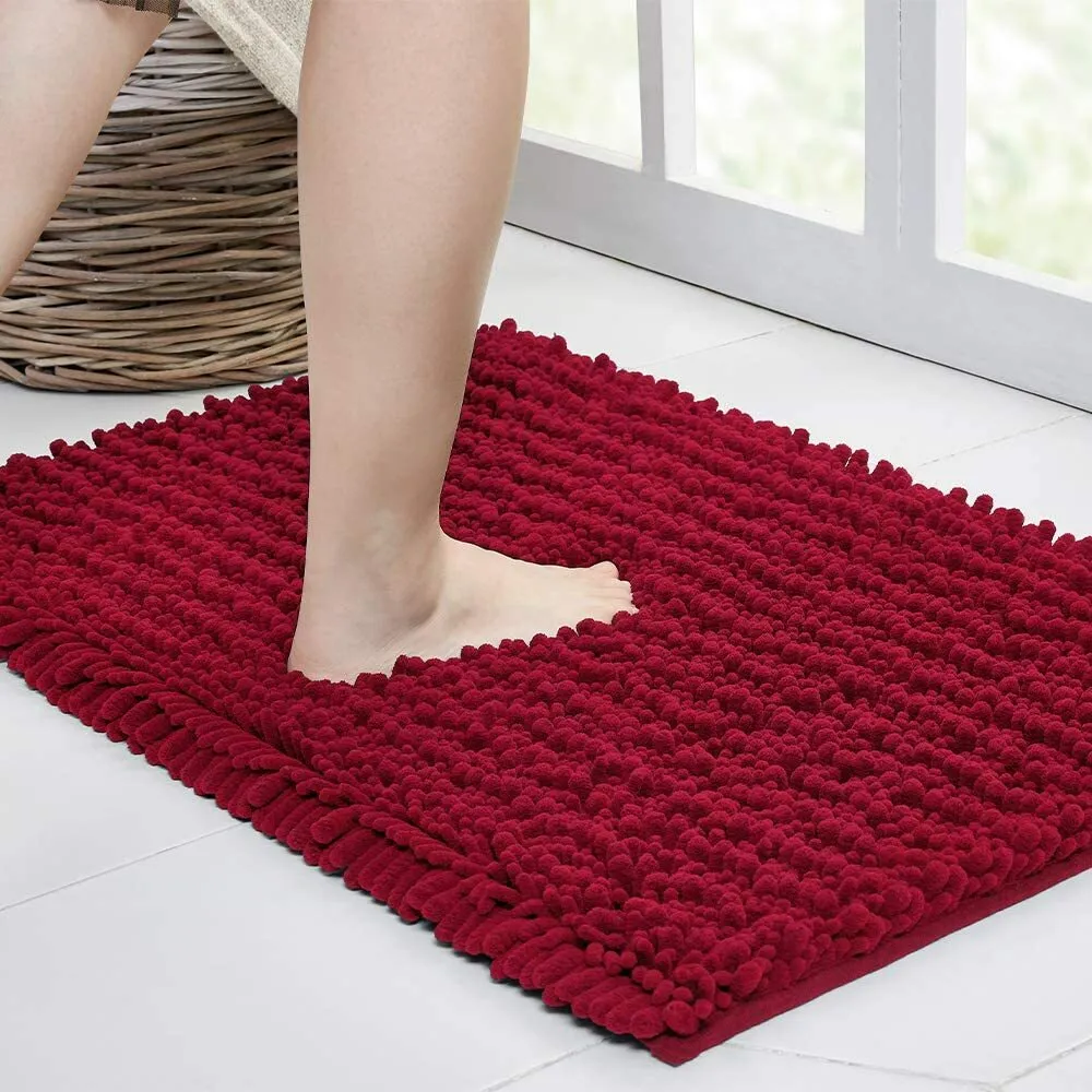 Walensee Large Bathroom Rug Non Slip Bath Mat (59x20 Inch Red) Water  Absorbent S