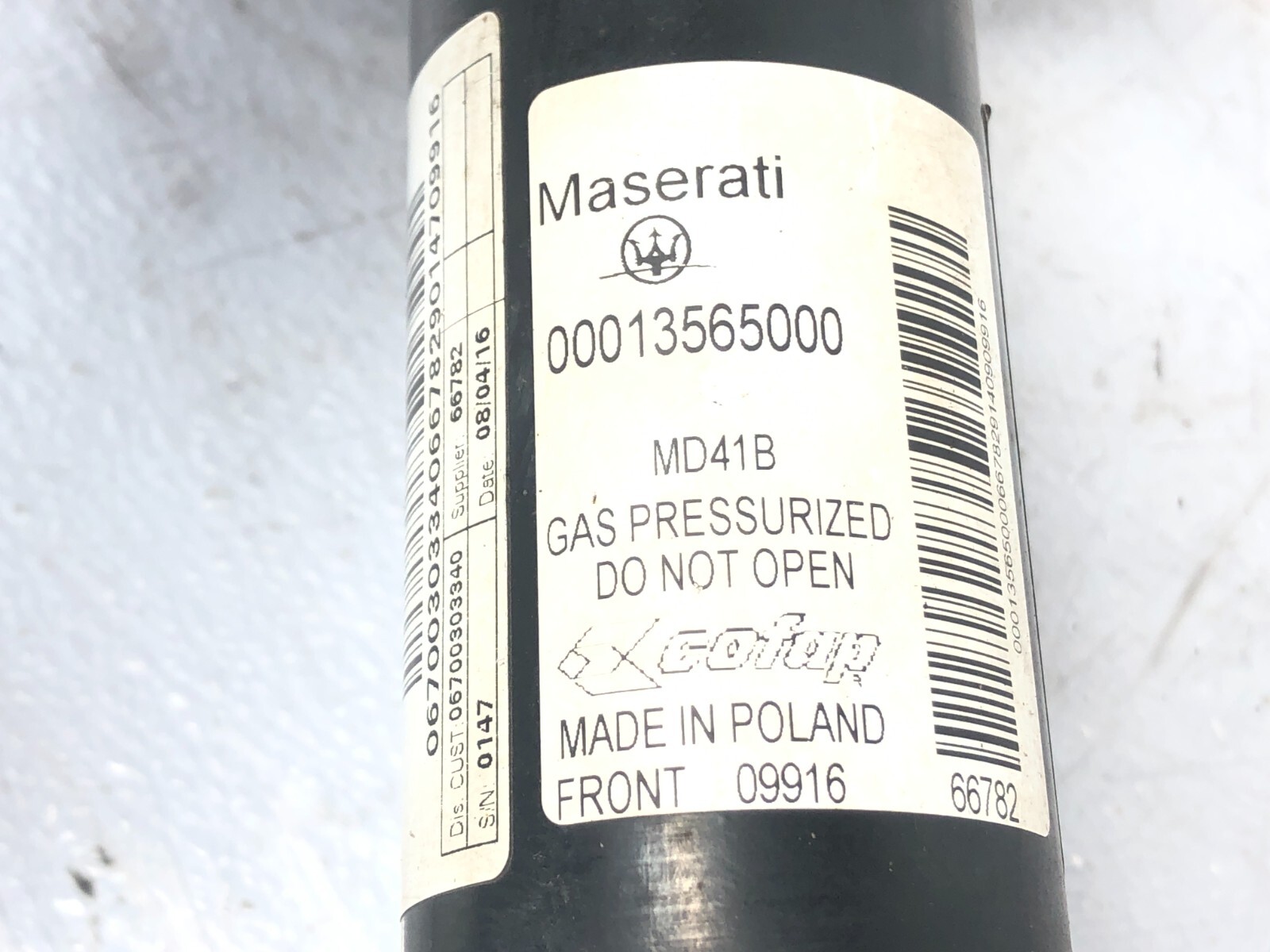 2014-2019 MASERATI GHIBLI SQ4 AWD LEFT DRIVER FRONT SHOCK ABSORBER STRUT OEM.