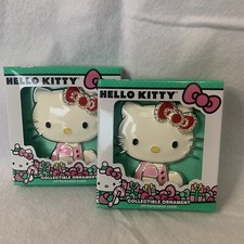 HELLO KITTY COLLECTIBLE 2019 CHRISTMAS ORNAMENTS PINK - New- Free Shipping- 2