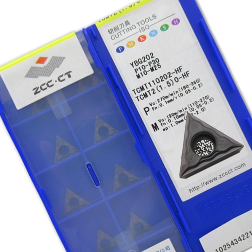 10pcs TCMT110202-HF YBG202 TCMT21.50 ZCC.CT CNC blade Carbide