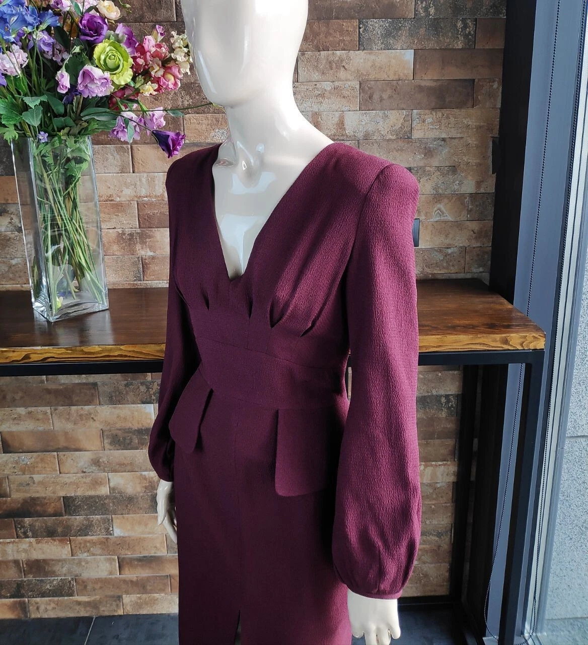 Autentico abito vintage in seta 2010 Alexander McQueen non indossato con etichetta 44 IT