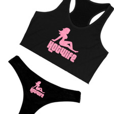 Hotwife Lingerie Glitter Swinger Slut Clothing Mudflap Girl Shirt Panties