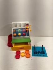 1994 Vintage Fisher Price Cash Register Toy W/Coins  Working bell - Near MINT 